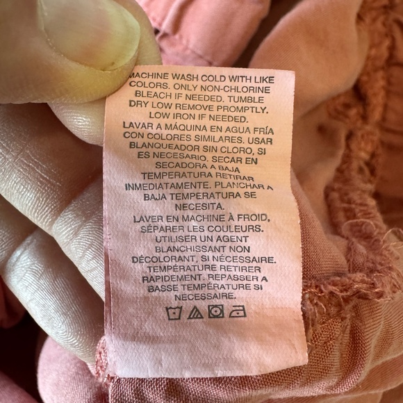 Thread + Supply Pull On Elastic Waist Paperbag Beach Shorts Brick Dust Size L - Picture 8 of 14